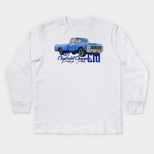 1972 Chevrolet Cheyenne C10 Pickup Truck Kids Long Sleeve T-Shirt